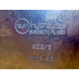 Sun Hydraulics KCQS OD65-A3 Manifold KCQSOD65A3 - New No Box