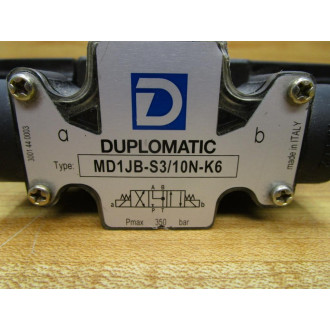Duplomatic MD1JB-S310N-K6 Hydraulic Directional Valve MD1JBS310NK6 - Used