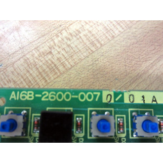 Fanuc A16B-2600-0070 61-Key Keyboard 01A  Missing 6 Button-Tops - Used