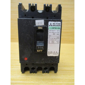 Mitsubishi NF50-CB Circuit Breaker NF50CB 30 AMP - Used