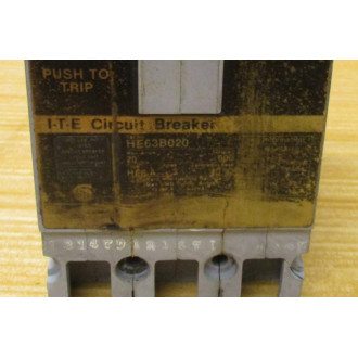 ITE HE63B020 20A Circuit Breaker - Used