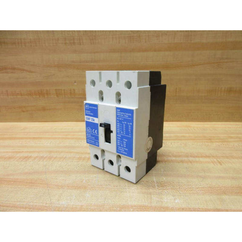 Cutler Hammer GWF25K Eaton 15A Circuit Breaker - Used
