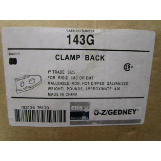 OZGedney 143G EGS 1" Clamp Back (Pack of 12)