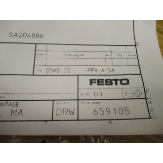 Chiron 08 633 010 20 00 Festo Connection Cable DSMB-32-PPV-A-SA