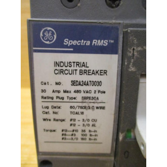 General Electric SEDA24AT0030 Spectra RMS 30A Circuit Breaker GE - Used