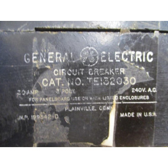 General Electric TE132030 30A Circuit Breaker GE - Used