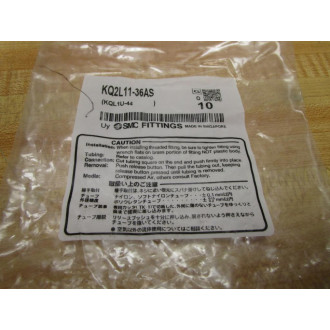 SMC KQ2L11-36AS Male Elbow KQ2L1136AS (Pack of 10)