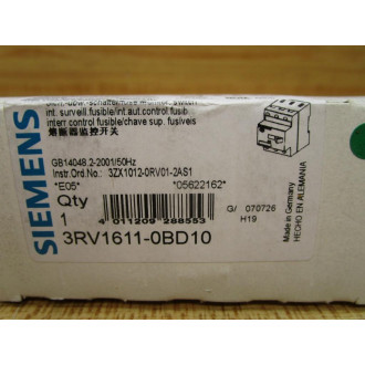 Siemens 3RV1611-0BD10 Contact 3RV16110BD10
