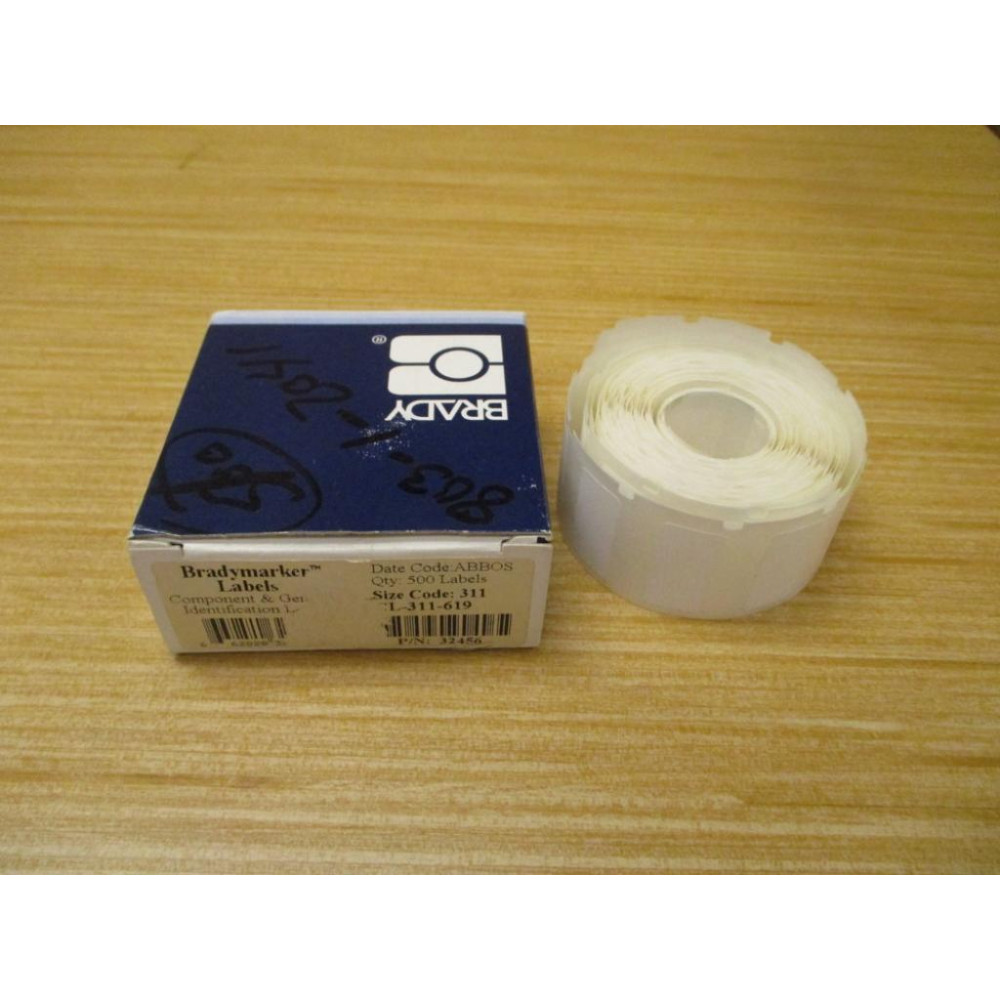 Brady CL-311-619 Identification Label 32456 34 Roll - Used Brady CL-311-619 Identification Label 32456 34 Roll - Used