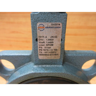 Ebro Armaturen Z611-A Wafer Butterfly Valve 1016CI 150 - Used