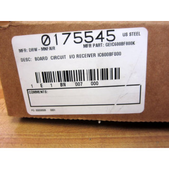 General Electric IC600BF800K IO RCVR Module - - Refurbished