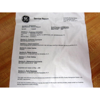 General Electric IC600BF800K IO RCVR Module SVC Order:000090007377 - Refurbished