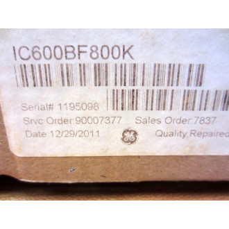 General Electric IC600BF800K IO RCVR Module SVC Order:000090007377 - Refurbished