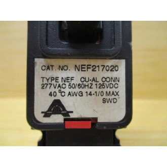 American Federal Pacific NEF217020 20A Circuit Breaker - Used