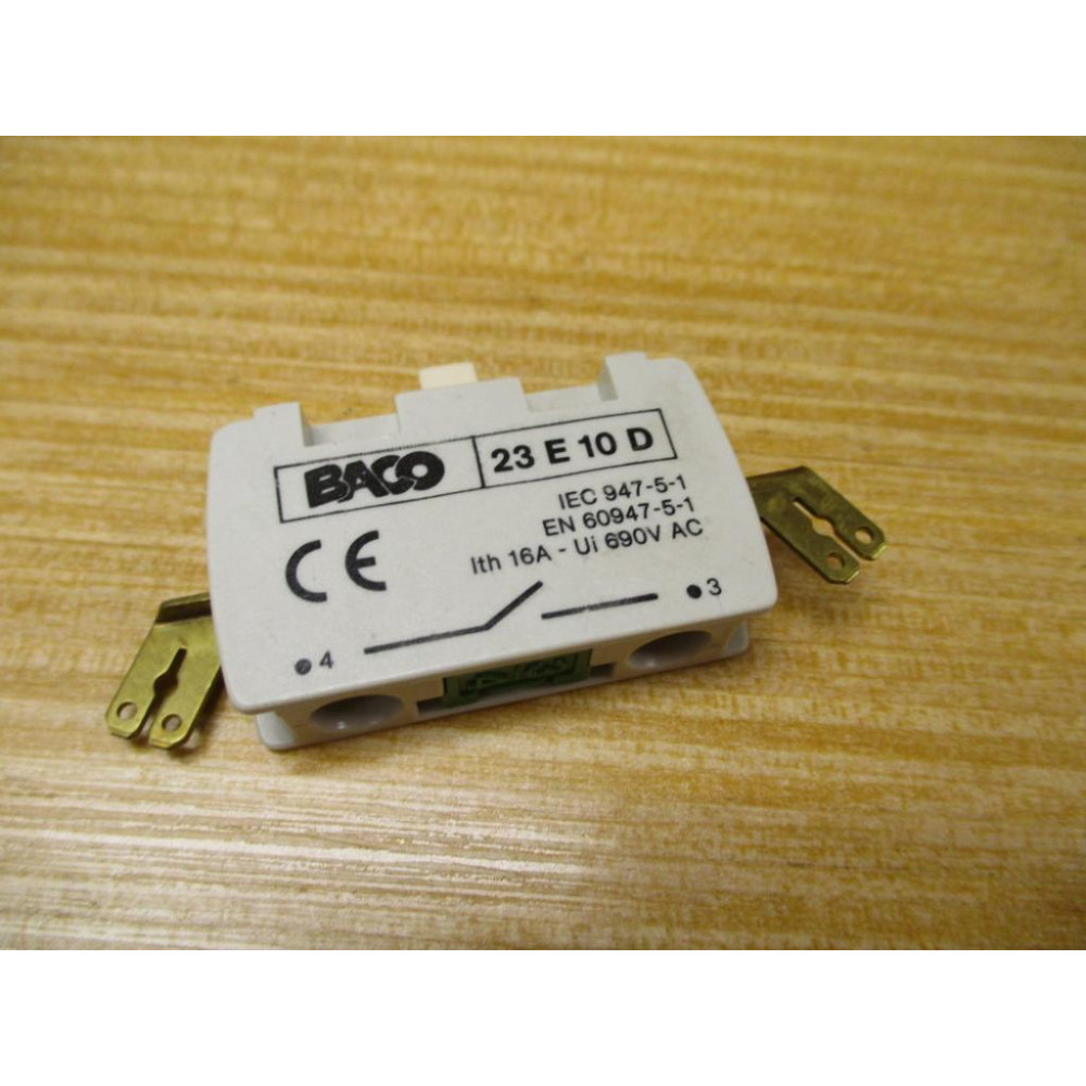 Baco 23E10D Contact Block - New No Box
