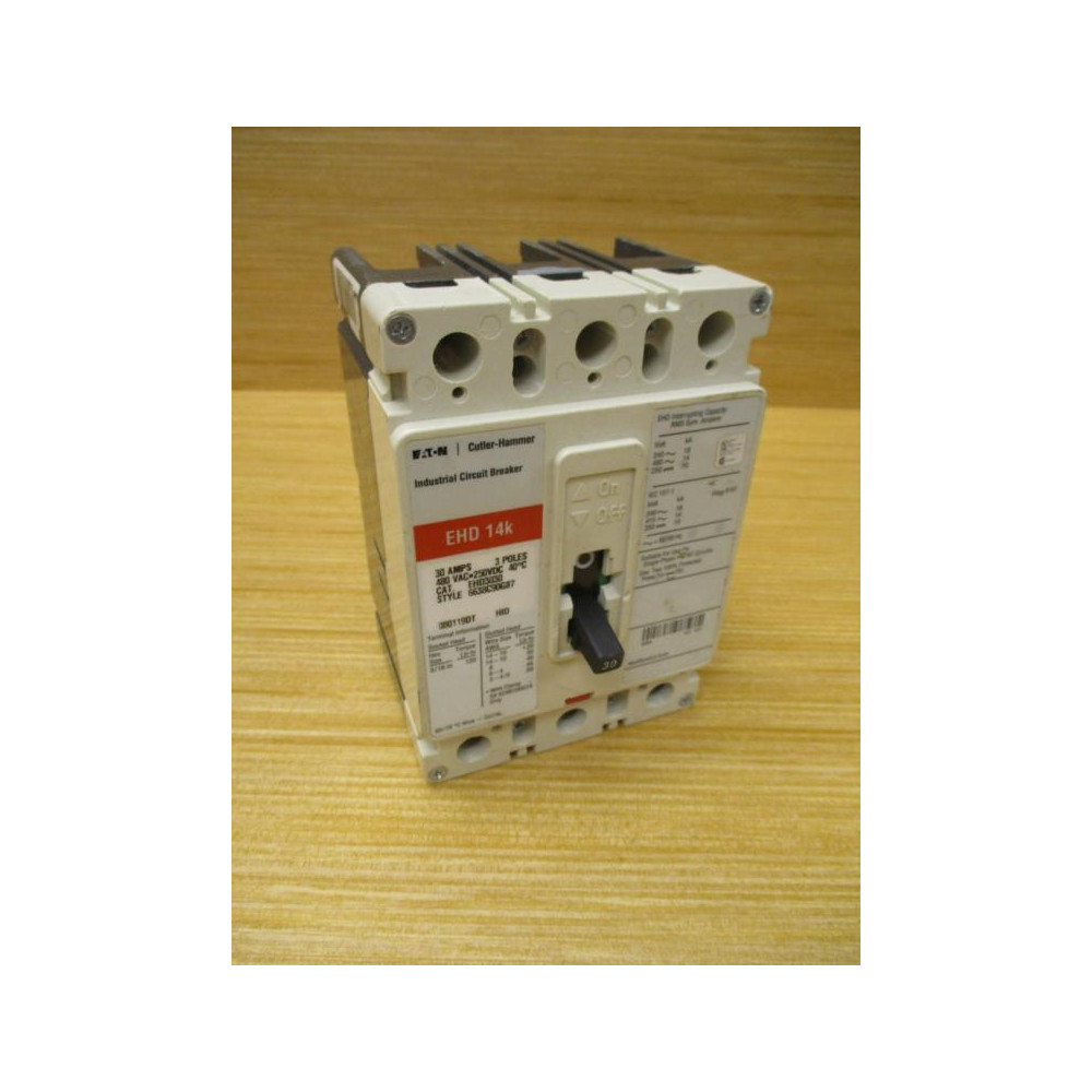 Eaton Cutler Hammer EHD3030 30A Industrial Circuit Breaker - Used