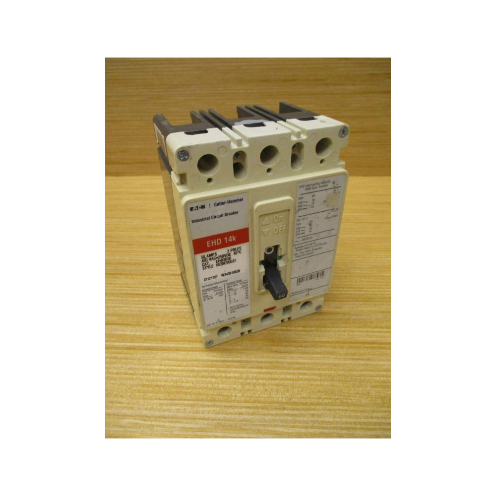 Eaton Cutler Hammer EHD3050 50A Circuit Breaker - Used