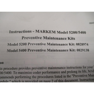 Markem-Imaje 0828974 Preventive Maintenance Kits 0829138 - New No Box