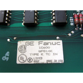 GEFanuc IC600BF814K Type K Thermocouple Input Card PC-11845-E - Used