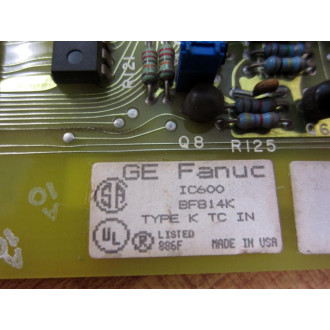 GEFanuc IC600BF814K Type K Thermocouple Input Card - Used