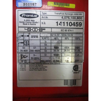 Fronius 4,075,100,800 Wire Feeder 4075100800 W 4,045,930,800 - Used