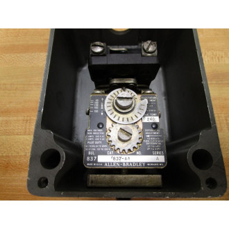 Allen Bradley 837-A4 Temperature Control Switch 837-A4J Missing Cover - Used