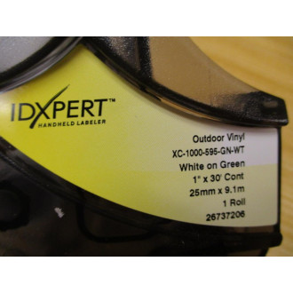 Brady XC-1000-595-GN-WT Idxpert Labeling Cartridge XC100595GNWT Half Roll - Used