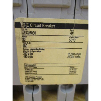 ITE HE43M030 30 AMP Circuit Breaker - Used