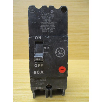 General Electric TEY280A 80A Circuit Breaker GE - Used