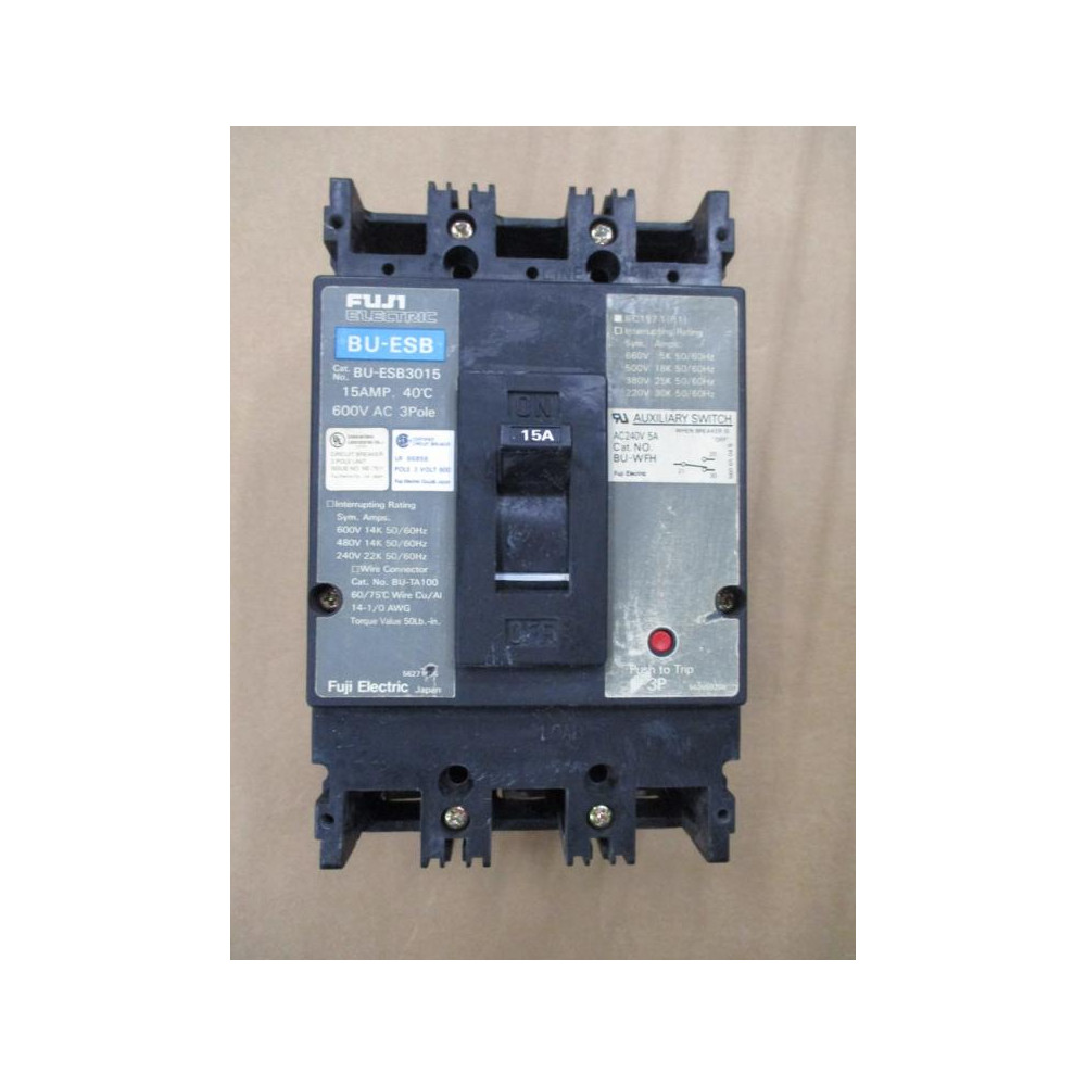 Fuji Electric BU-ESB3015 15A Circuit Breaker BUESB3015 - Used