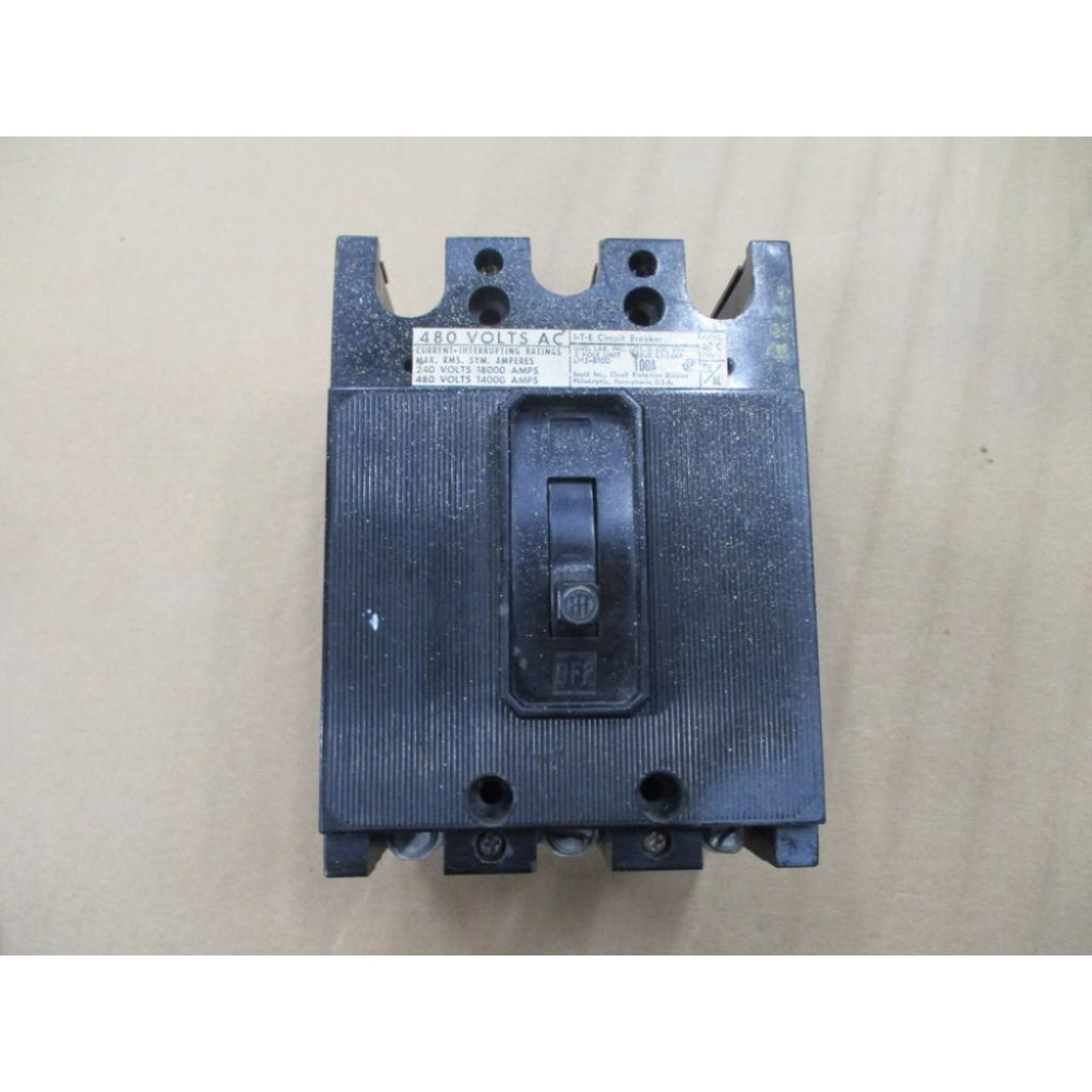 ITE EH3-B100 100A Circuit Breaker EH3B100 Cracked - Used