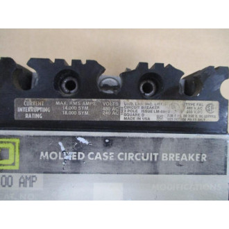 Square D FAL34100 100A Molded Case Circuit Breaker - Used