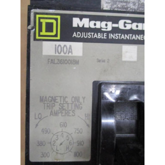 Square D FAL3610018M 100A Mag-Guard Circuit Breaker - Used