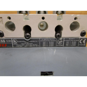 ABB SACES3 70A Circuit Breaker  S3N Cracked Cover - Used