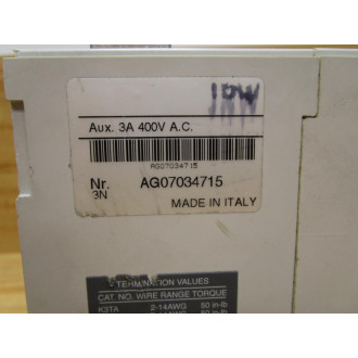 ABB SACES3 70A Circuit Breaker  S3N Cracked Cover - Used
