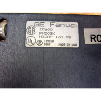 GEFanuc IC600PM503K IO Rack Power Supply WProtective Hazard Cap - Used