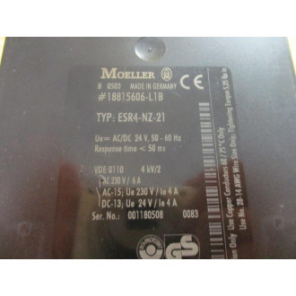 Moeller ESR4-NZ-21 Safety Relay 18815606-L1B - Used