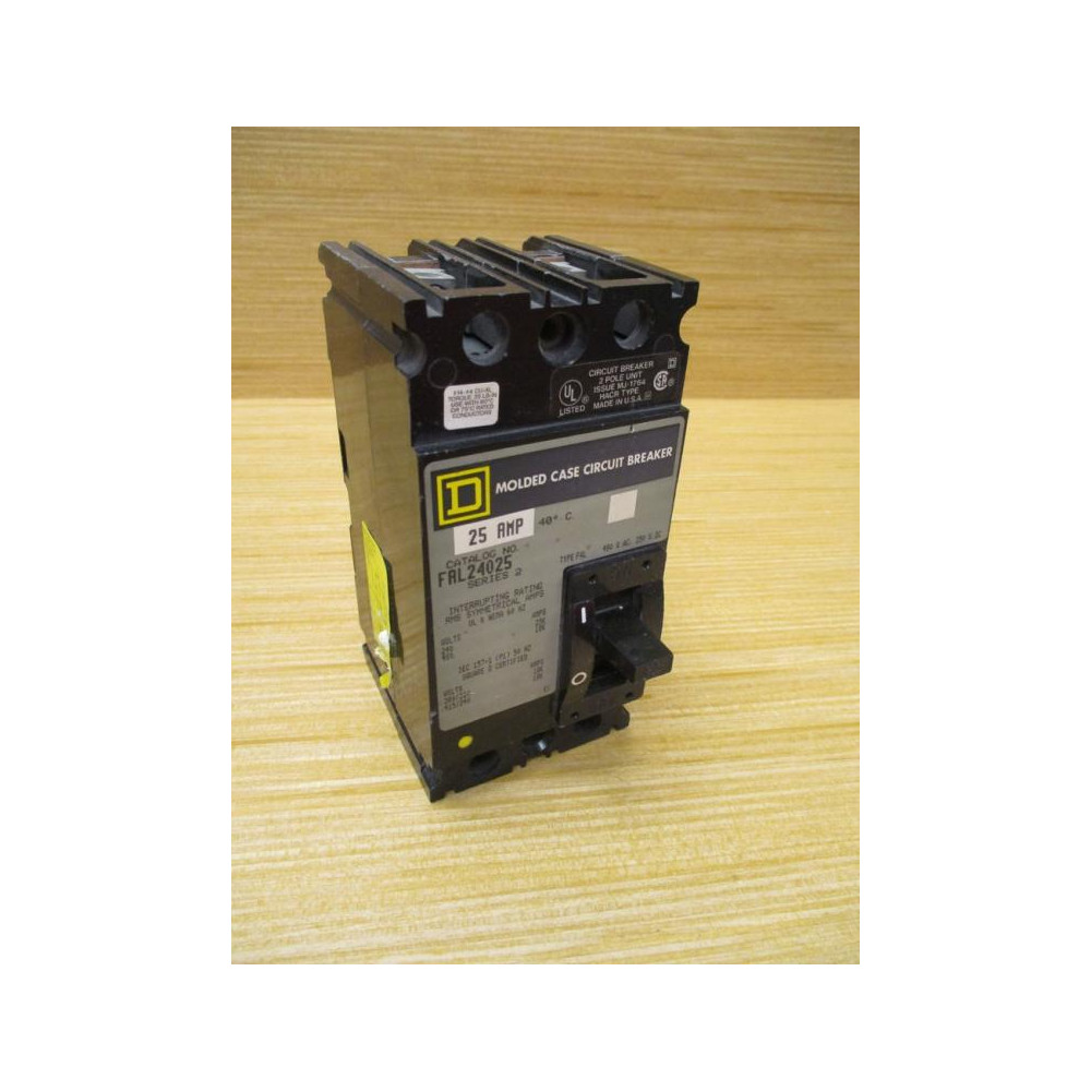 Square D FAL24025 25 AMP Molded Case Circuit Breaker - Used