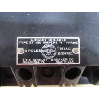 ITE ET4036 70A Circuit Breaker - Used