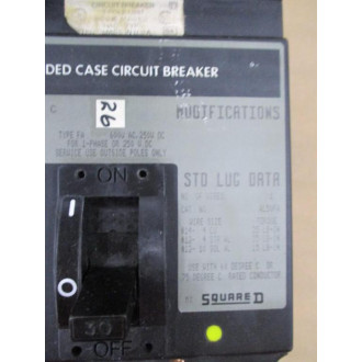 Square D FH36030 Circuit Breaker Series 2 - Used