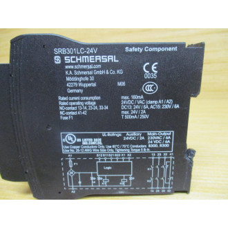 Schmersal SRB301LC-24V Safety Controller SRB301LC24V Damaged DIN Rail - Used