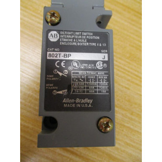 Allen Bradley 802T-BP Limit Switch 802THP Ser.J
