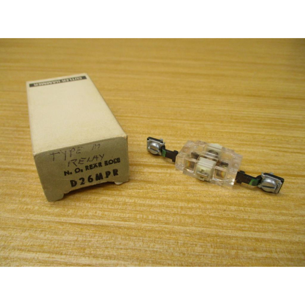 Cutler Hammer Eaton D26MPR Relay Contact Cartridge Clear