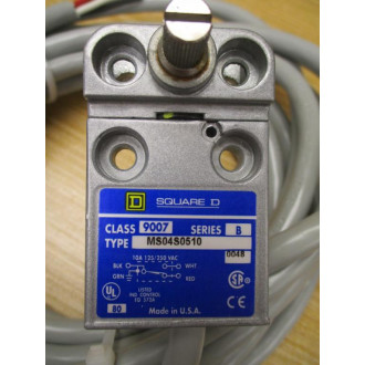 Square D 9007-MS04S0510 Limit Switch 9007MS04S0510 - New No Box