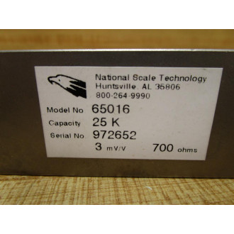 National Scale 65016-25 K Load Cell 6501625K - New No Box