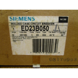 Siemens ED23B050 50 Amp Circuit Breaker ED23B050L