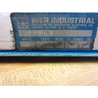 Emerson Wer Industrial 1059-3 Tension Control Board 10593 Board As Is - Parts Only