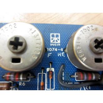 EmersonWer Industrial 1074-4 Circuit Board 10744 WWire Holders - Used
