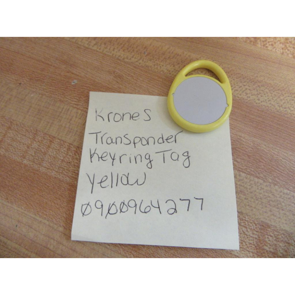 Krones 0900964277 Transponder Keyring Tag Yellow - New No Box