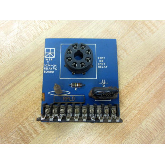 EmersonWer Industrial 1074-24 Relay PC Board 107424 WWire Holders - Used